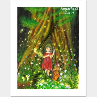 discover magic magical children story illustration acrylic painting Posters and Art